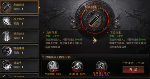 烈焰觉醒战士刺杀剑法